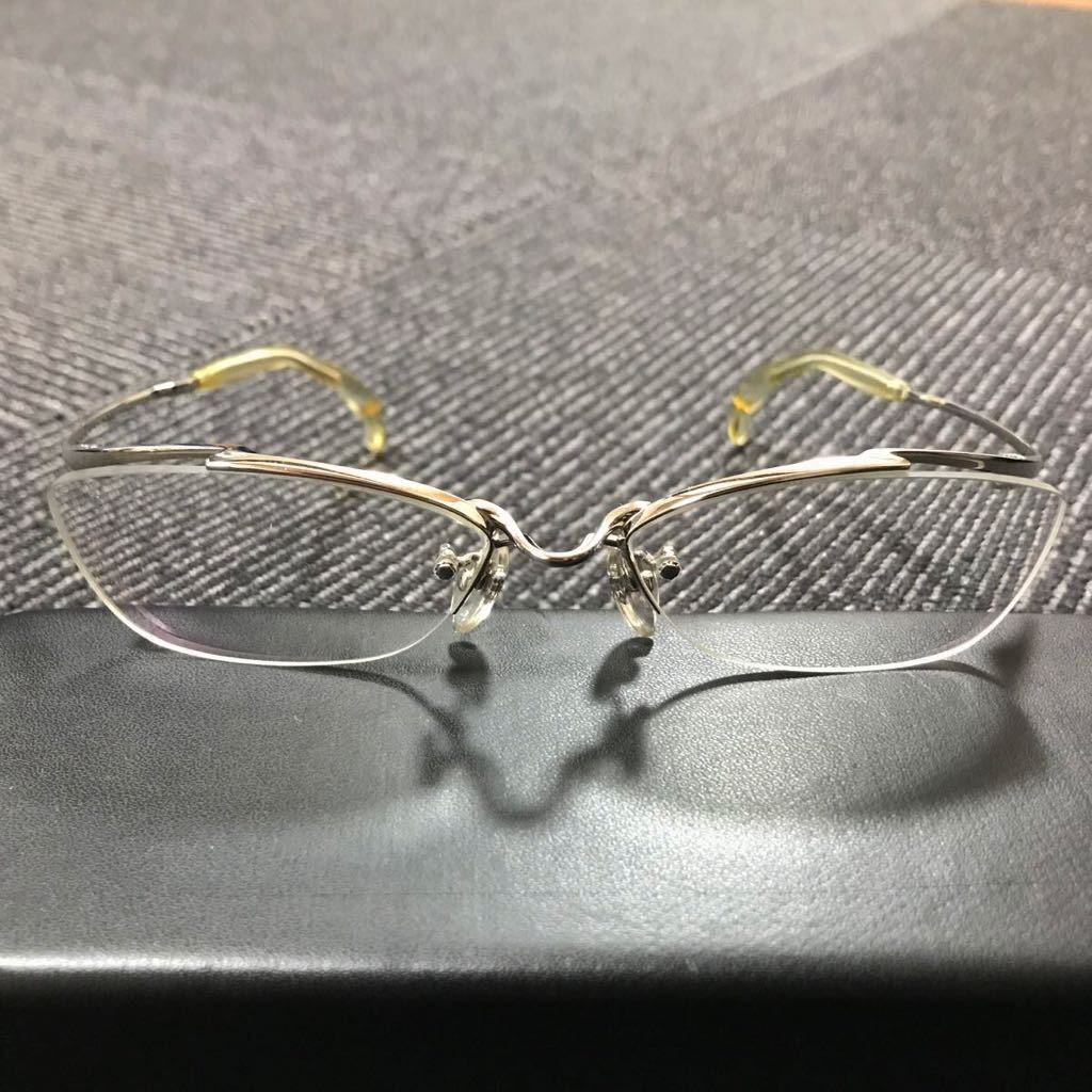 【フォーナインズ】本物 999.9 眼鏡 TITANIUM チタン O-10T シルバー色系 度入り サングラス メガネ めがね メンズ レディース 送料520円_画像3
