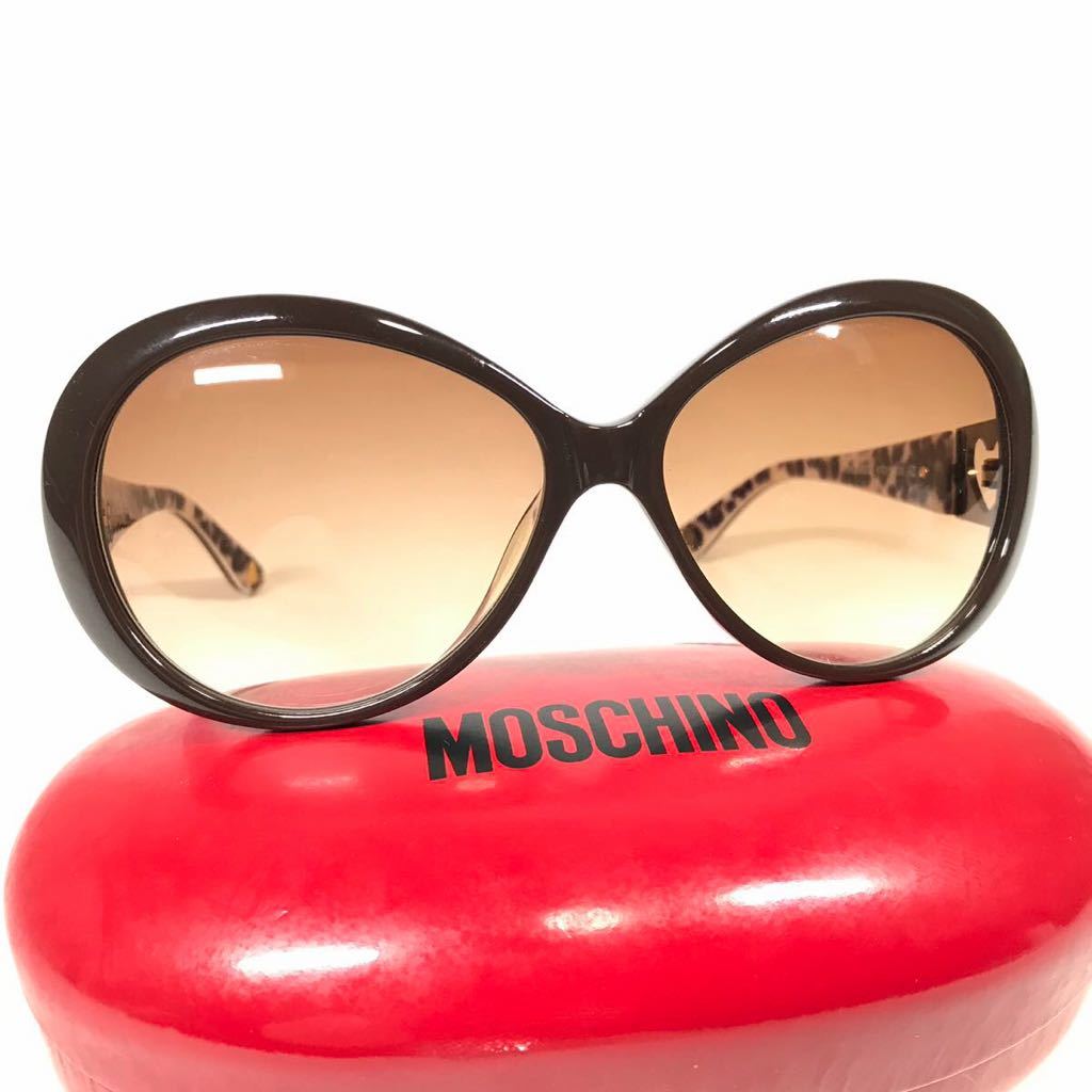 【モスキーノ】本物 MOSCHINO サングラス ロゴ金具 ハート MO58002 ブラウン色系 メンズ レディース ケース付き 送料520円_画像10