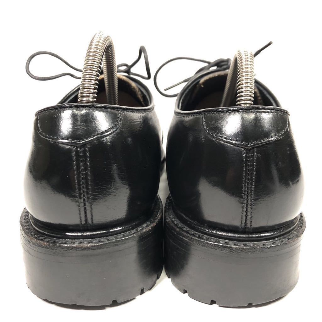 【リーガル】本物 REGAL 靴 24.5cm 黒 プレーントゥ ビジネスシューズ 外羽根式 本革 レザー 男性用 メンズ 24 1/2 EE_画像3