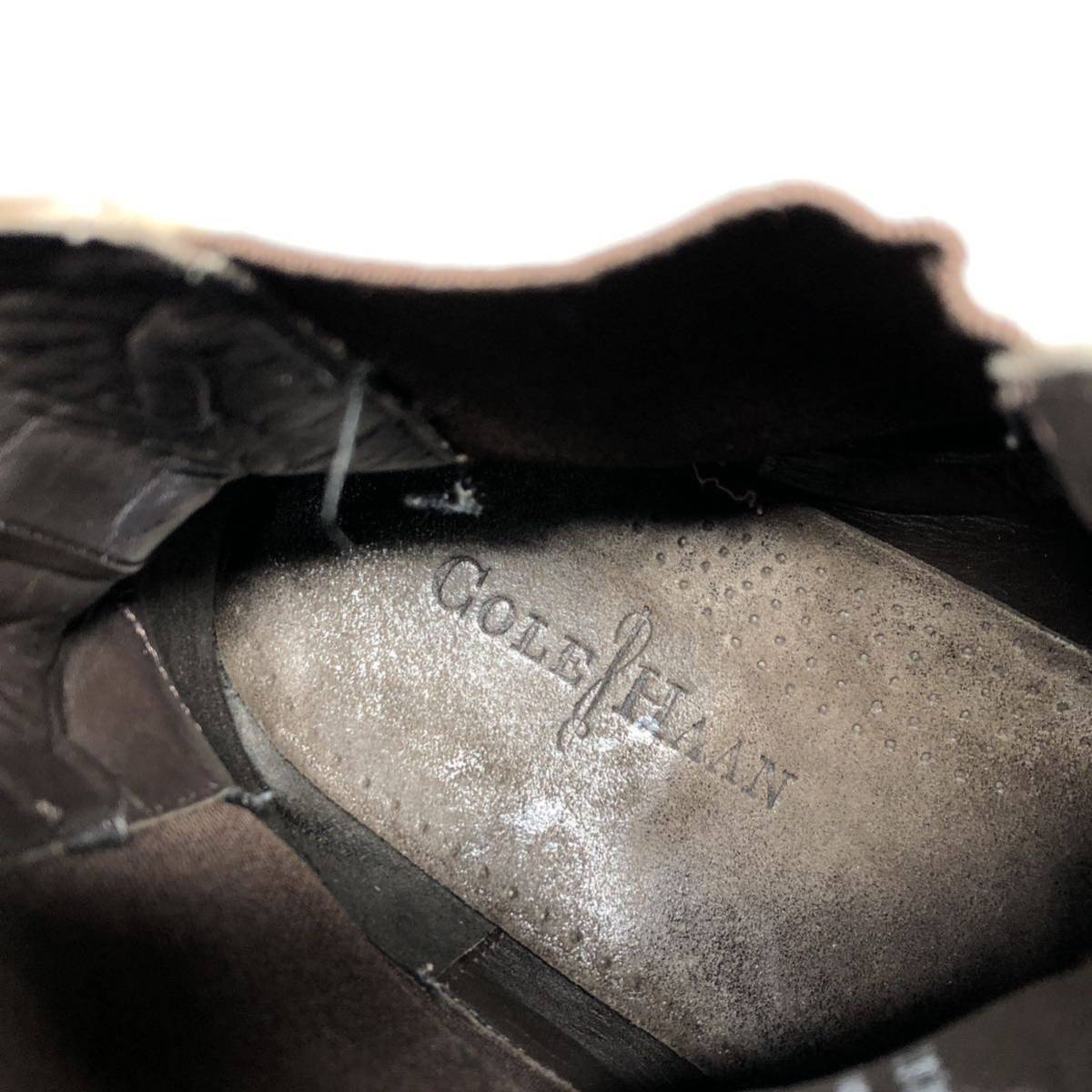【コールハーン】本物 COLE HAAN 靴 25.5cm 茶 ショートブーツ サイドゴアブーツ カジュアルシューズ 本革 レザー 男性用 メンズ 7 1/2 M_画像9