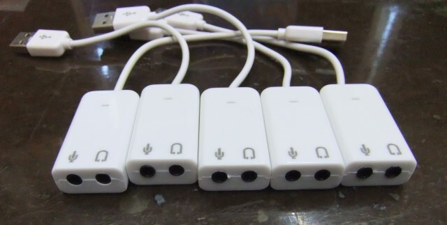 ★☆サウンドアダプター USB 7.1ch 仮想 マイク イヤホン 3.5mm パソコンのUSBに挿すだけ簡単接続 5個セット☆★_画像2