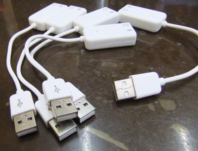 ★☆サウンドアダプター USB 7.1ch 仮想 マイク イヤホン 3.5mm パソコンのUSBに挿すだけ簡単接続 5個セット☆★_画像3