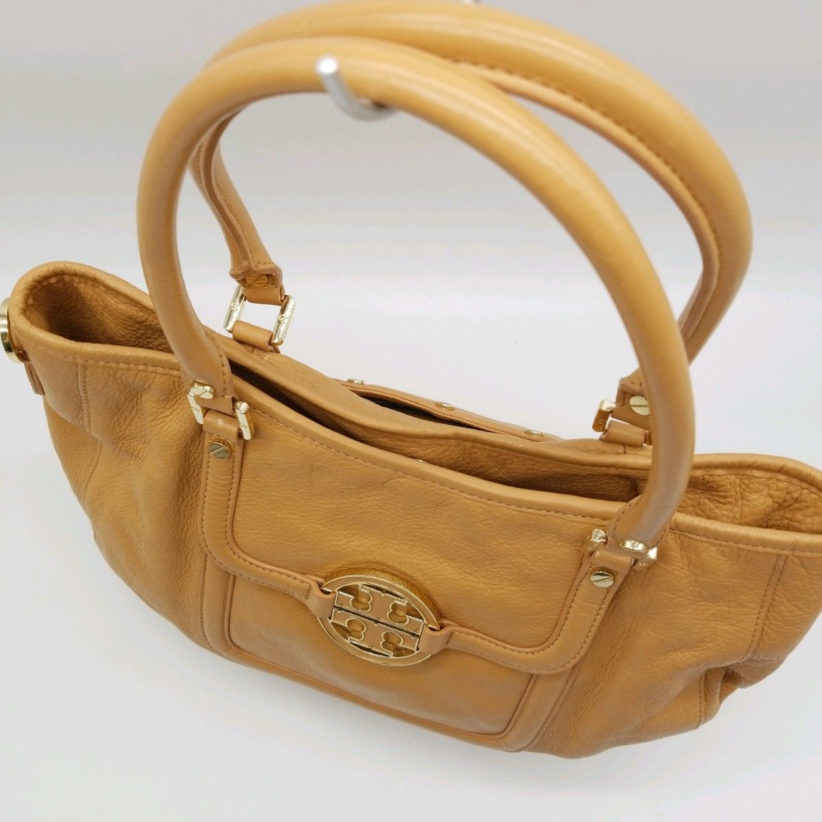 TORY BURCH トリーバーチ  ハンドバッグ レザー キャメル 肩掛け