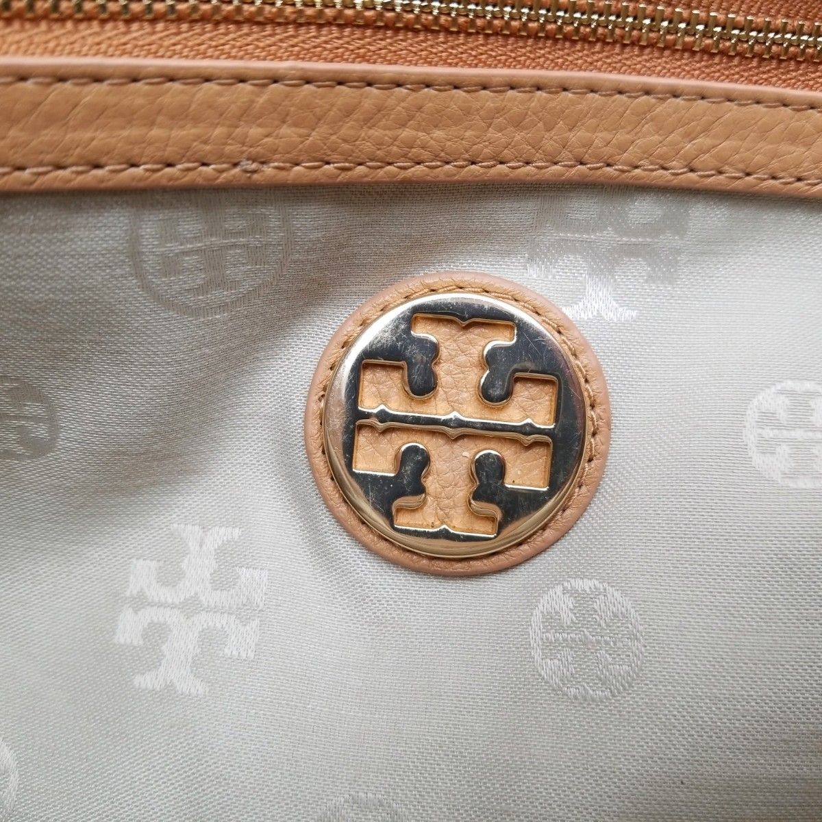 TORY BURCH トリーバーチ  ハンドバッグ レザー キャメル 肩掛け