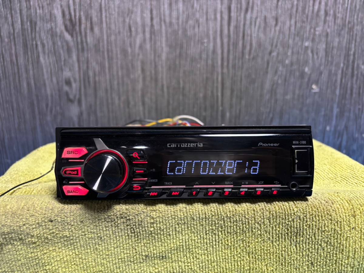 ☆carrozzeria Pioneer カロッツェリア パイオニア MVH-3100 メインユニット USB 1DIN☆020516M_画像1