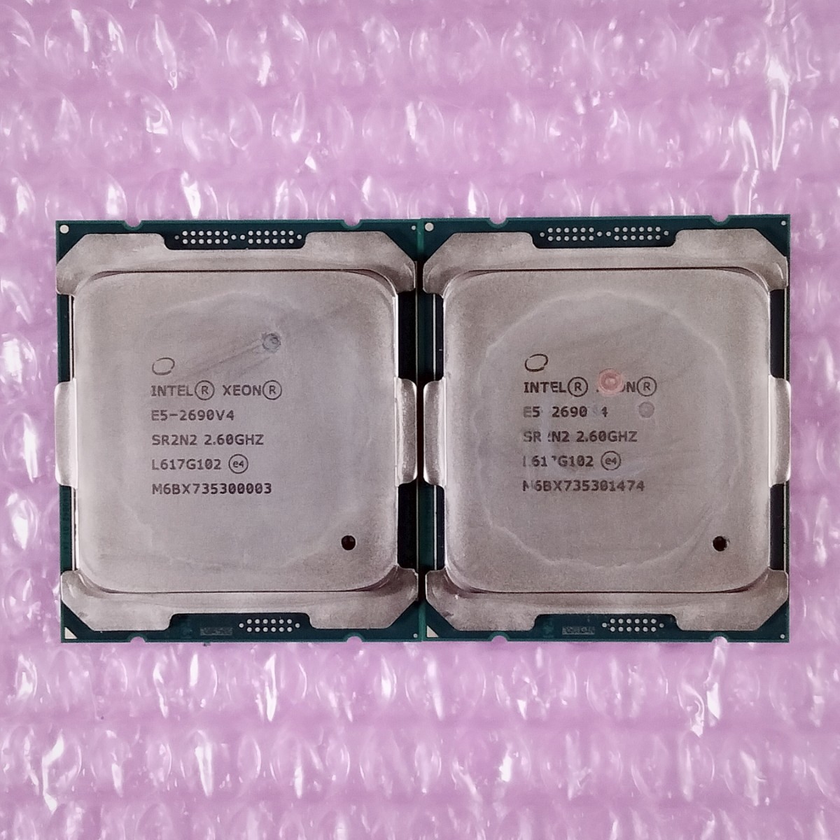 【同一ロット2個/動作確認済】Xeon E5-2690 V4 2.60GHz サーバー用CPU LGA2011-3_画像1