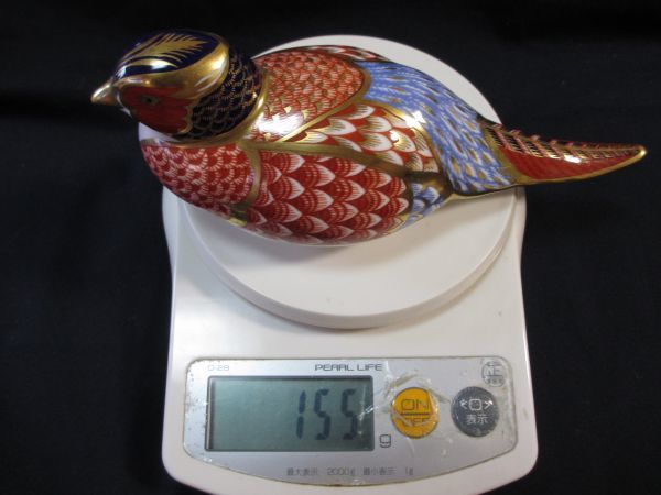 ロイヤルクラウンダービー キジ ROYAL CROWN DERBY Pheasant きじ 雉 フィギュリン ペーパーウェイト