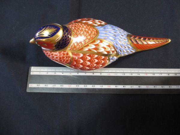 ロイヤルクラウンダービー キジ ROYAL CROWN DERBY Pheasant きじ 雉 フィギュリン ペーパーウェイト 6