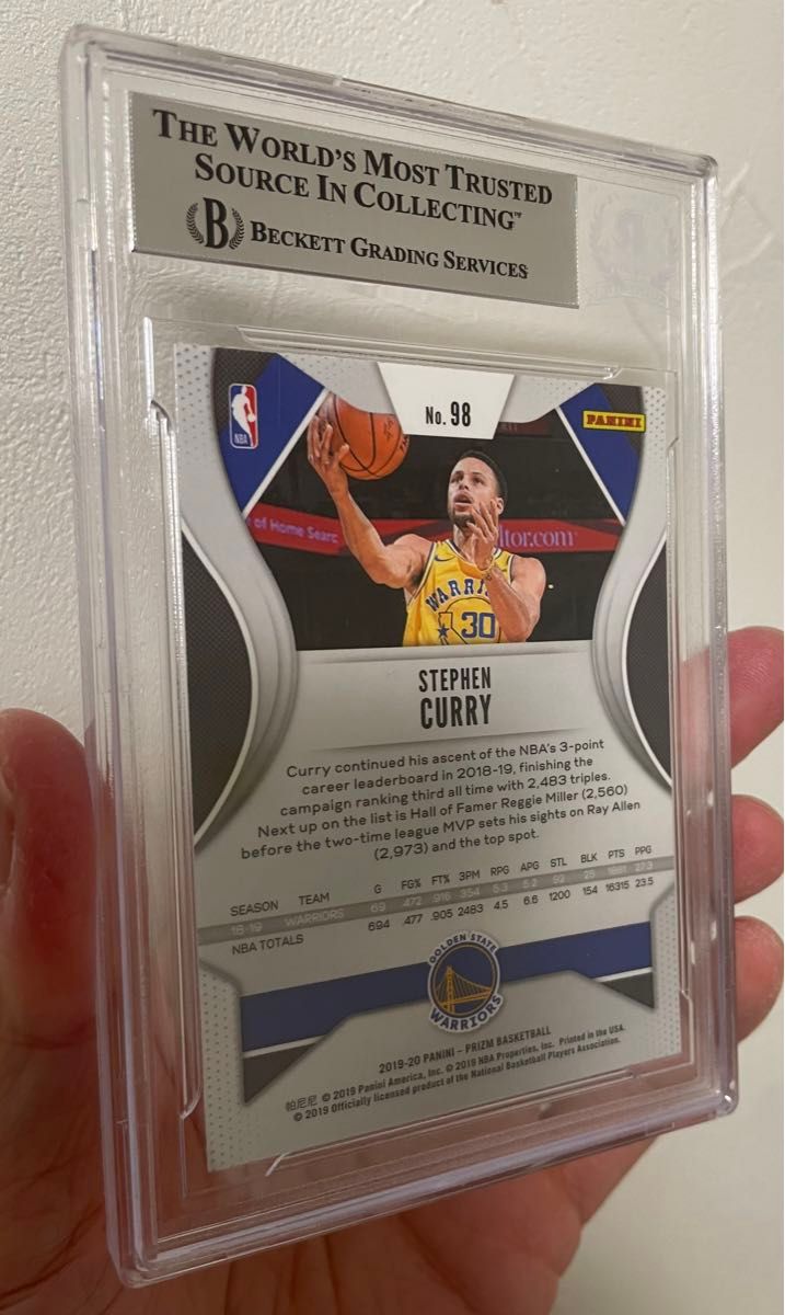 スティフィンカリー　Stephen Curry 直筆サインカード　ウォリアーズ　panini prizm プリズム