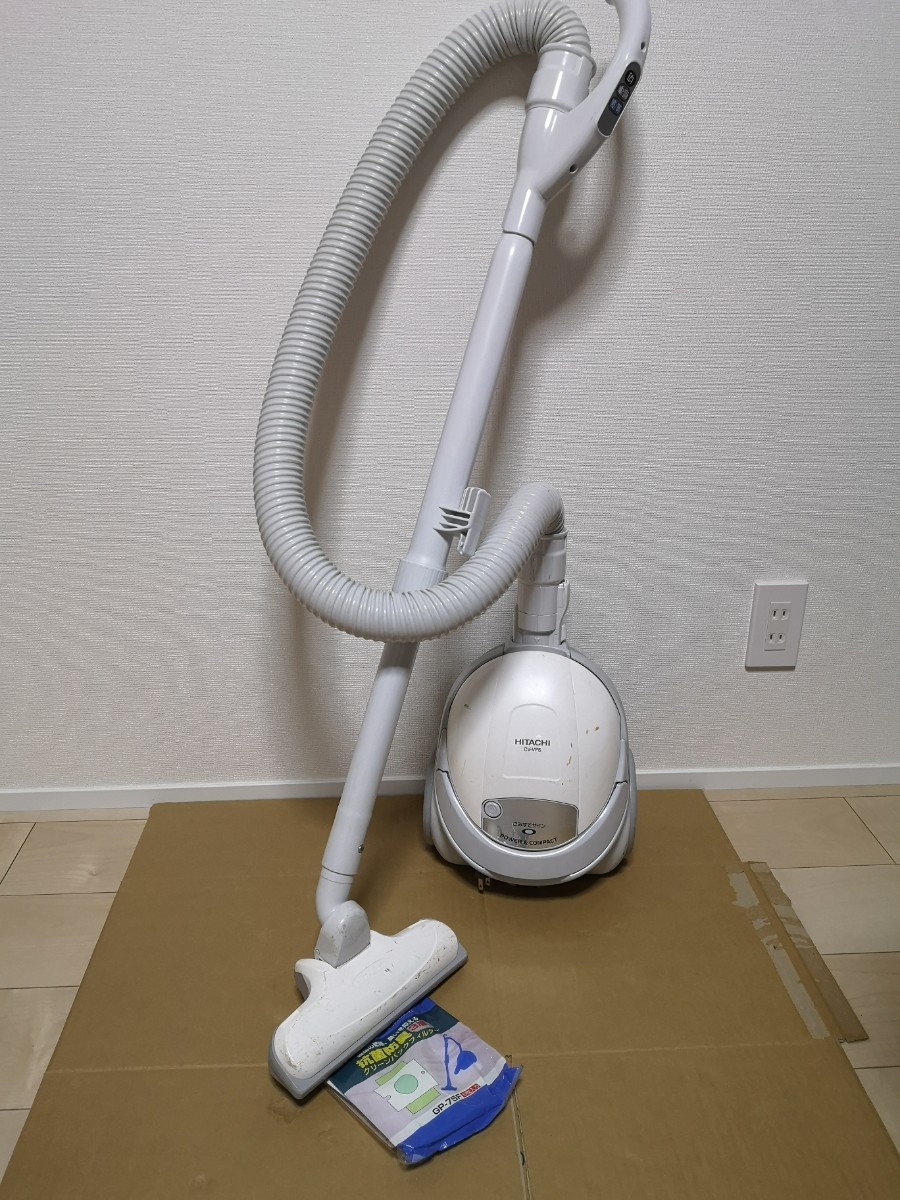 HITACHI 紙パック式 掃除機 CV-VP5 日立 電気掃除機 掃除機 紙パック 白　ホワイト クリーナー_画像1