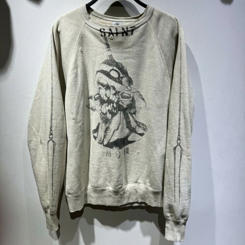 SAINT MICHAEL 21aw EVA SWEATSHIRT Mサイズ SM-A21-0000-055 セントマイケル エヴァンゲリオン 初号機 クルーネック スウェット