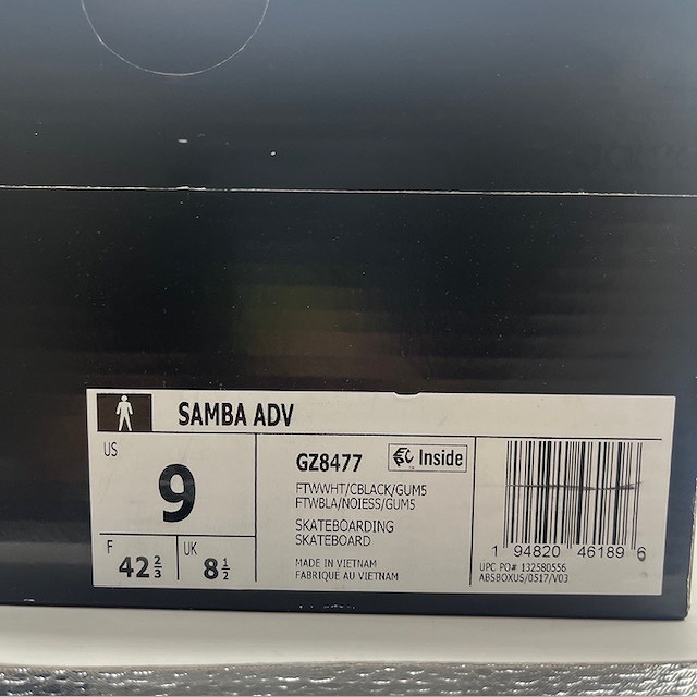 adidas SAMBA ADV CLOUD WHITE 27.0cm GZ8477 アディダス サンバ クラウドホワイト スニーカー_画像5