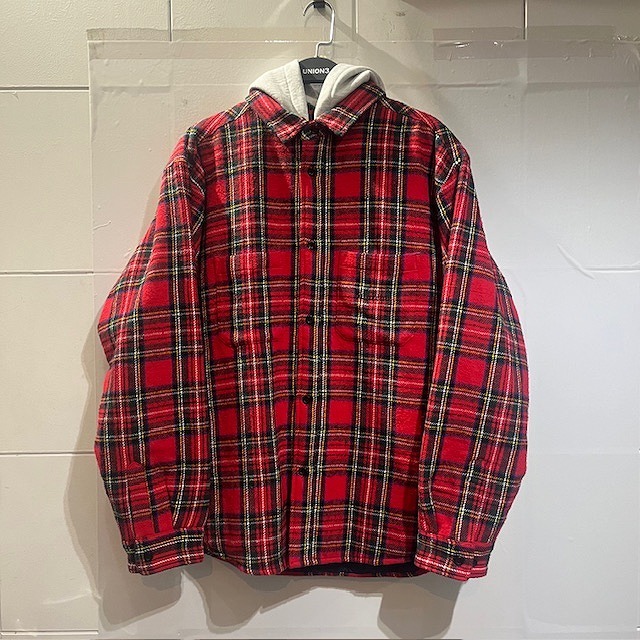 Supreme 23aw Tartan Flannel Hooded Shirt Size-M シュプリーム タータンフランネルフーディー長袖シャツ