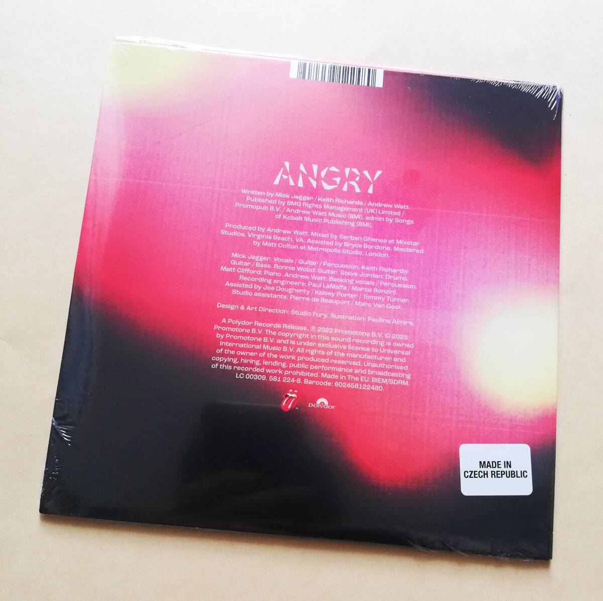 【新品未開封】 ローリング・ストーンズ / アングリー RED VINYL 店舗限定盤 7インチアナログレコード The Rolling Stones ANGRY EP Analog_画像3
