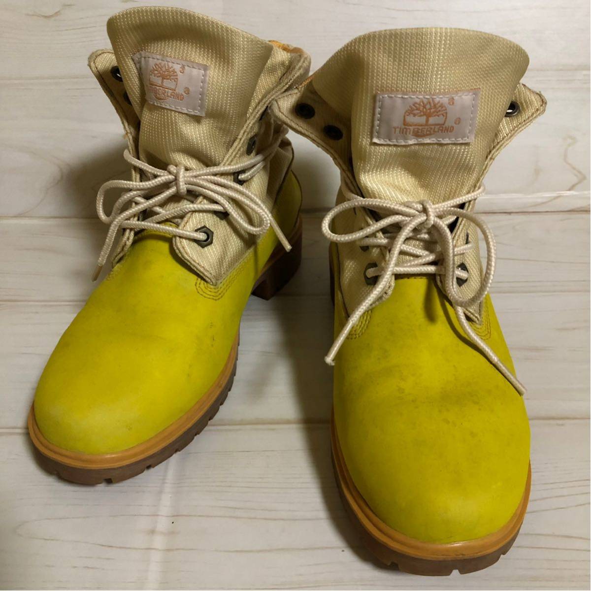 Timberland ティンバーランド ロールトップ ブーツ イエロー サイズUS6