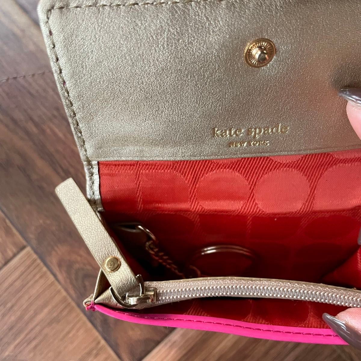 美品 ケイトスペード キーケース 定期入れ 小銭入れ 箱付き パスケース kate spade new york