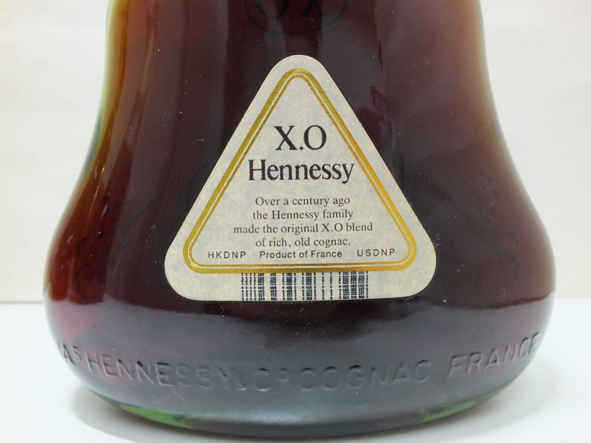 32M 未開栓 Hennessy XO ヘネシー グリーン ボトル 旧 金キャップ 緑 ラベル 40％ 700ml 1円スタート_画像7