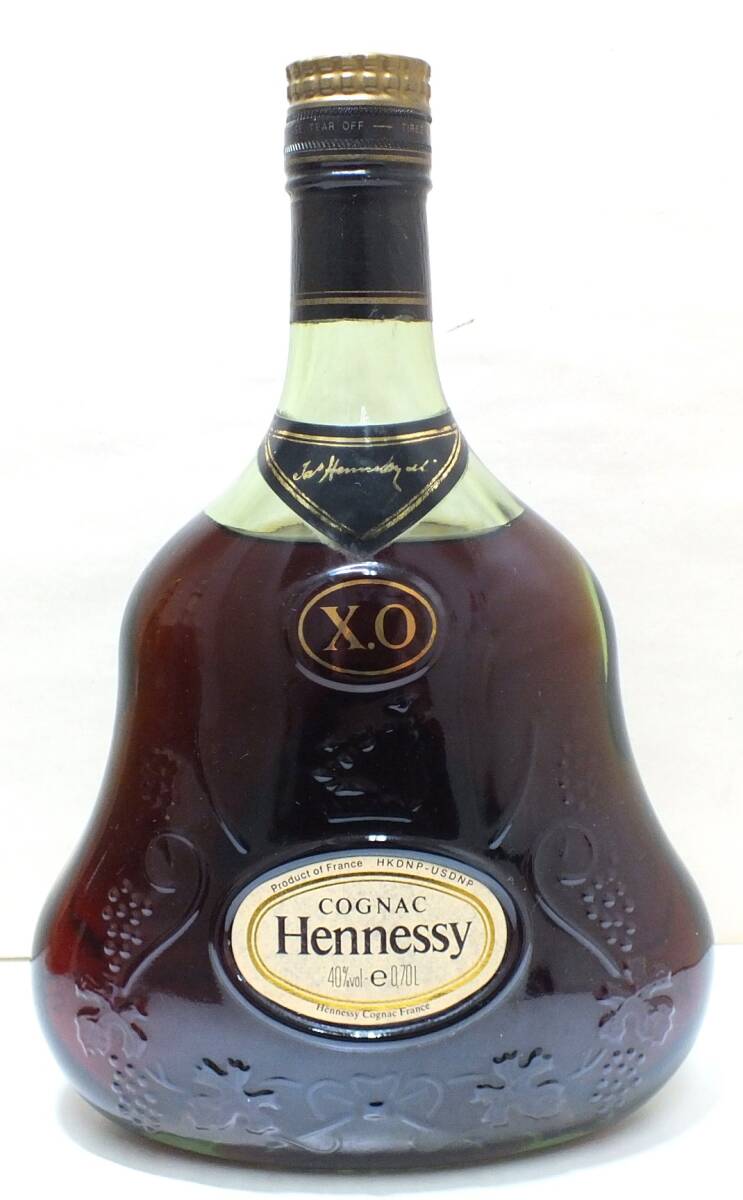 32M 未開栓 Hennessy XO ヘネシー グリーン ボトル 旧 金キャップ 緑 ラベル 40％ 700ml 1円スタート_画像1