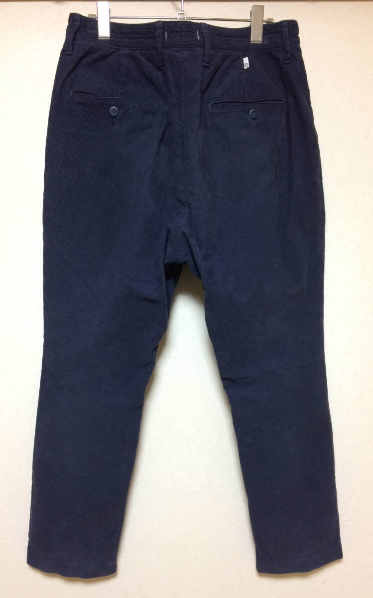 美品 21S/S nonnative DWELLER CHINO TROUSERS RELAXED FIT COTTON CORD OVERDYED ネイビー サイズ1 コーデュロイパンツ 春夏 39th_画像4