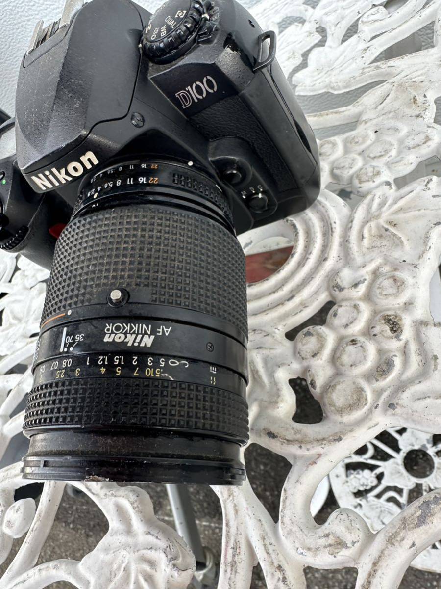 Nikon ニコン D100 一眼レフデジタルカメラ ボディ ED AF 望遠ズームレンズセットジャンク_画像4