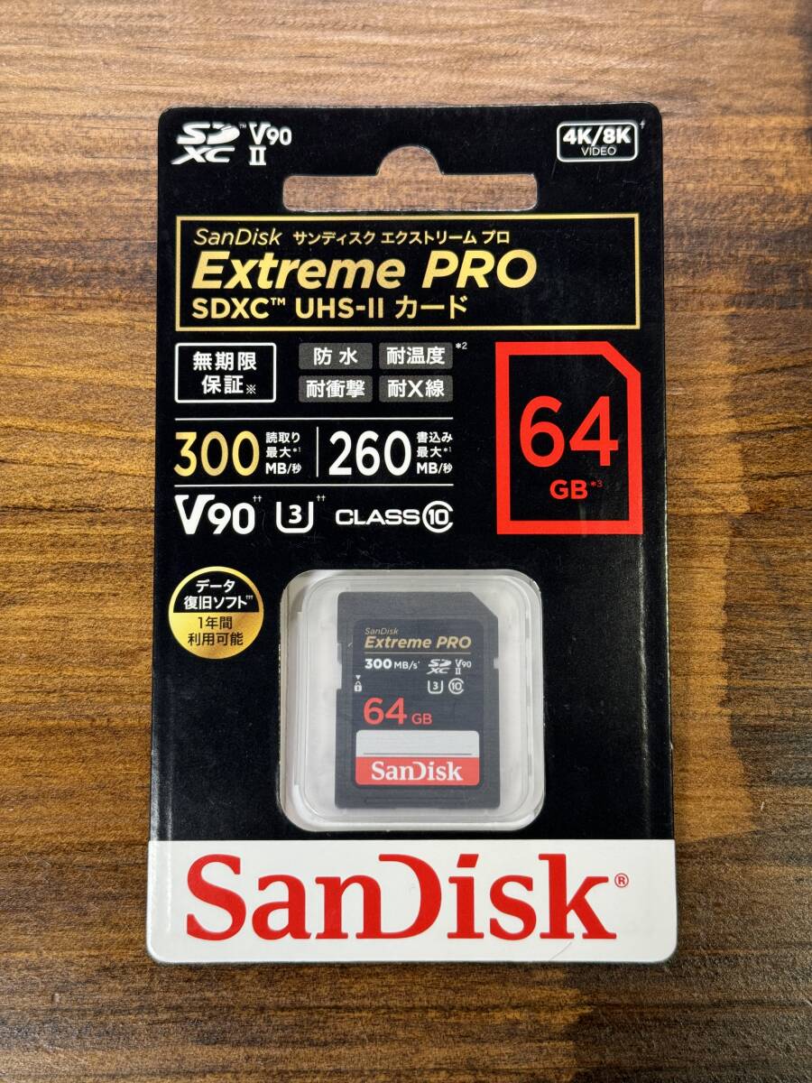 SanDisk Extreme PRO 64GB UHS-II 300MB/s［出品No.2］データ復旧ソフト未使用_画像1