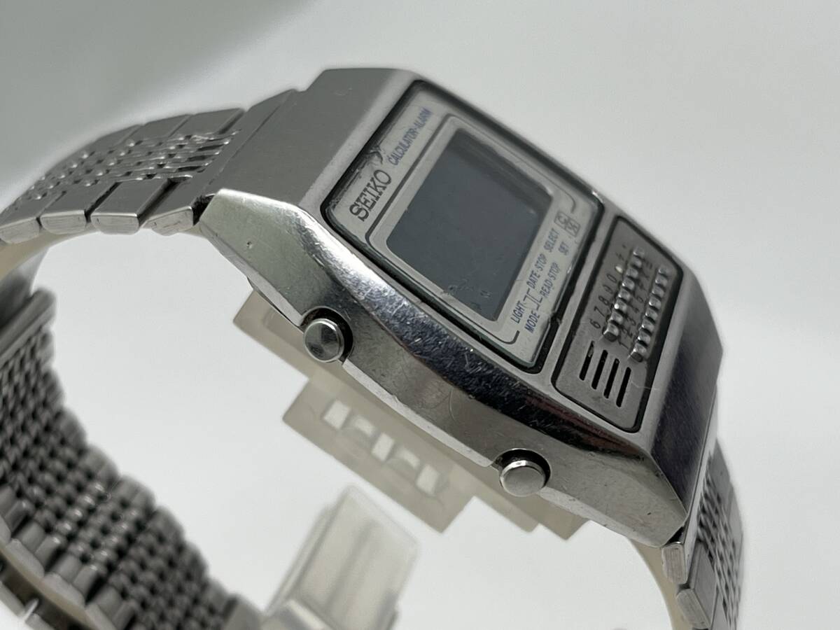 【M334】SEIKO C359-5000 カリキュレーター SSケース デジタル 稼働品 腕時計 中古_画像3