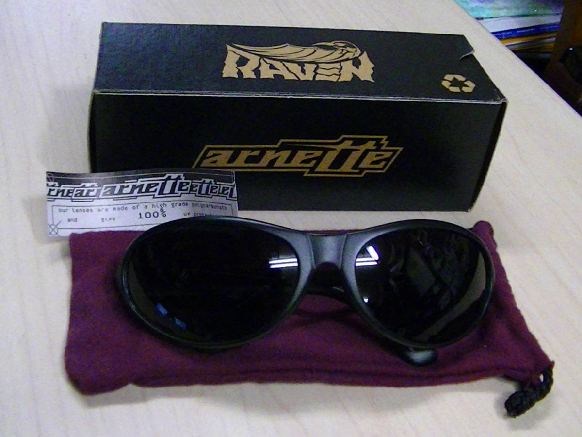  sunglasses,90s~00s, Vintage sunglasses, dead stock, Arnette,RAVEN. popular black.