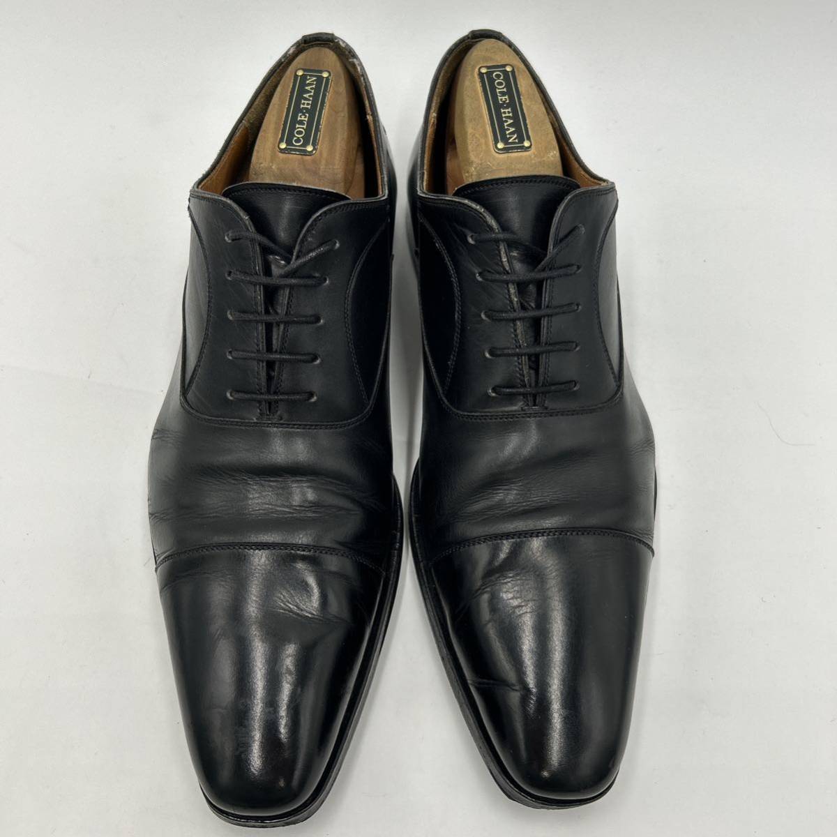D @ スペイン製 '高級感溢れる' MAGNANNI マグナーニ 本革 ビジネスシューズ 革靴 EU42 26.5cm 紳士靴 ストレートチップ 内羽根式 BLACK _画像2