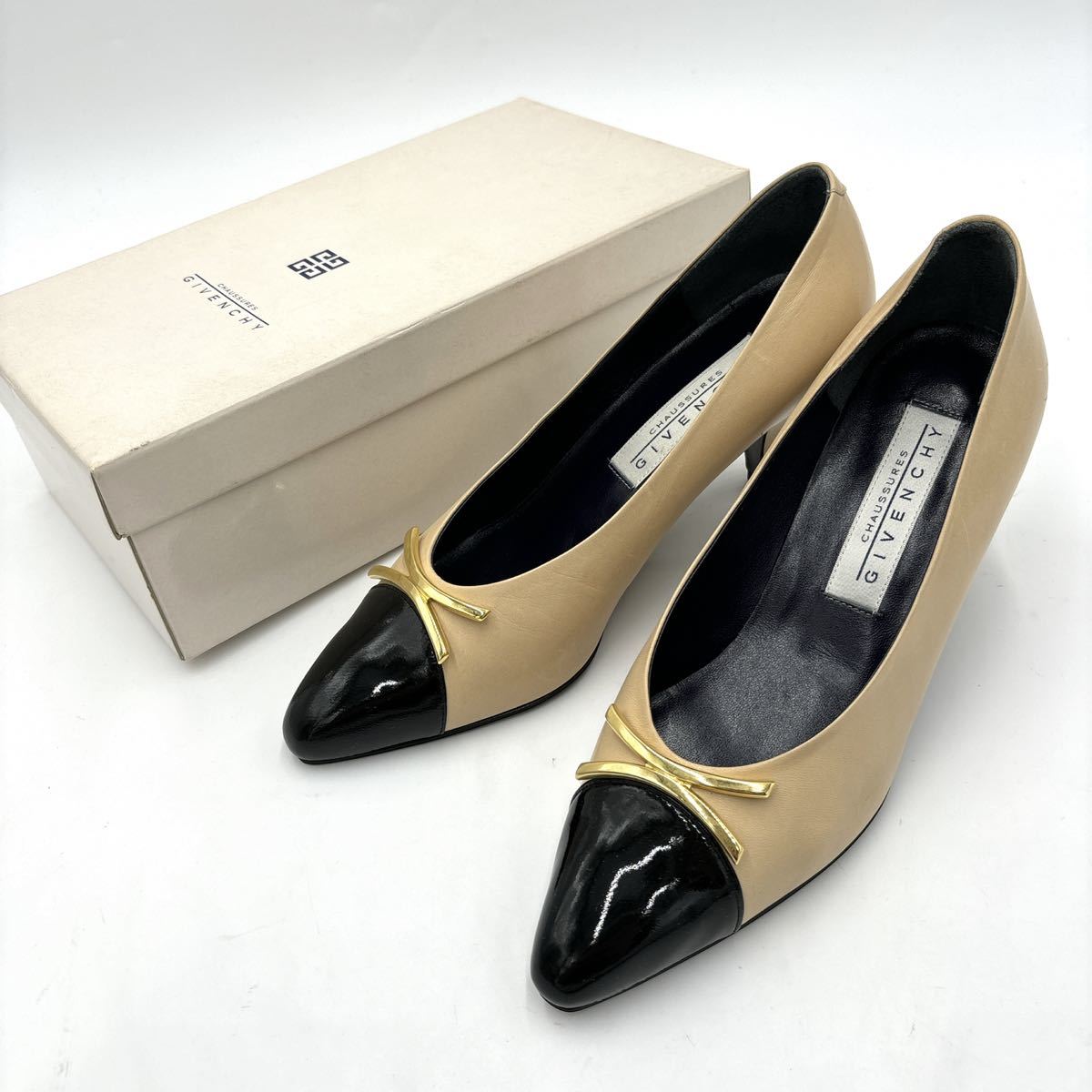 ＊ 未使用 箱付き 日本製 '高級感溢れる' GIVENCHY ジバンシィ 本革 ヒール / パンプス EU36.5 23cm レディース 婦人靴 シューズ