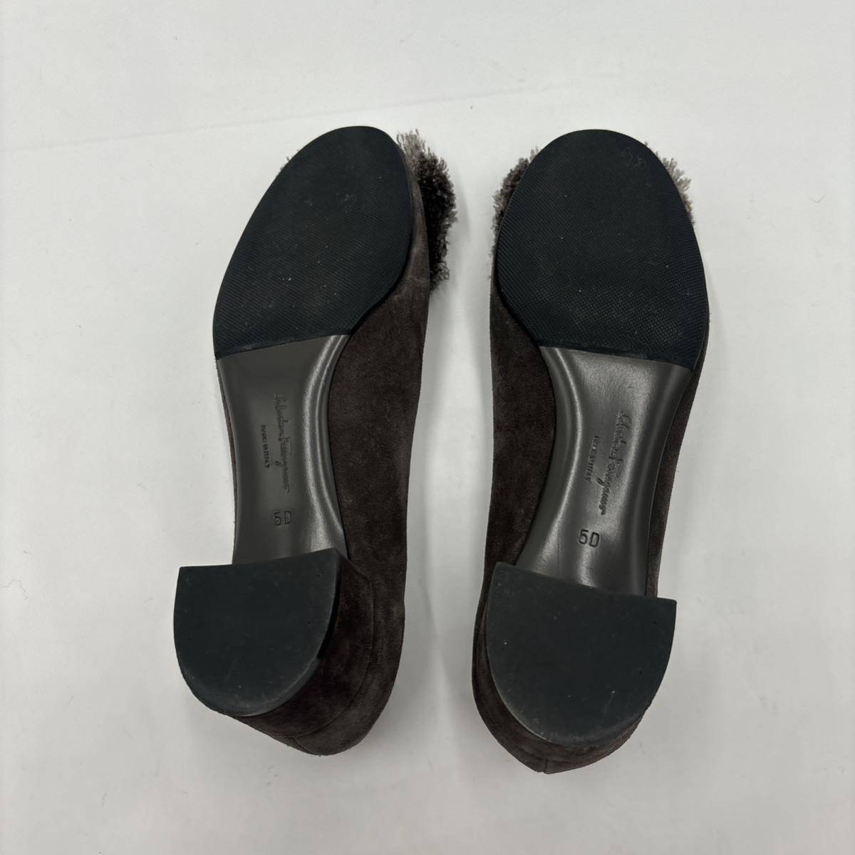 O ＊ 良品 イタリア製 '高級婦人靴' Salvatore Ferragamo サルヴァトーレフェラガモ 本革 ヴァラリボン ヒール / パンプス 5D 22cm_画像6