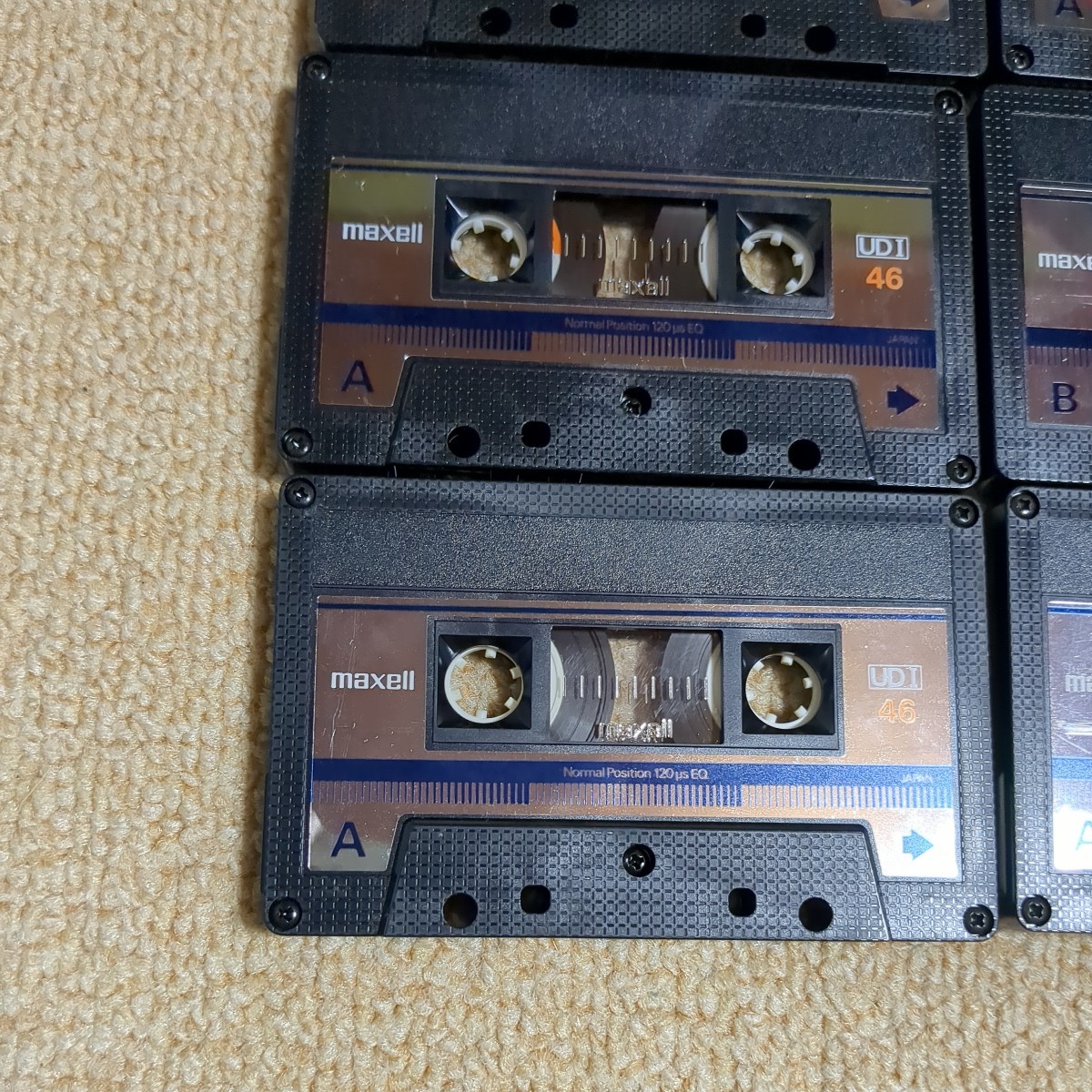 ジャンク　maxell　使用済み　カセットテープ　UD 1 Ⅰ 46　計8本　マクセル　当時物　昭和レトロ　ノーマルポジション_画像3