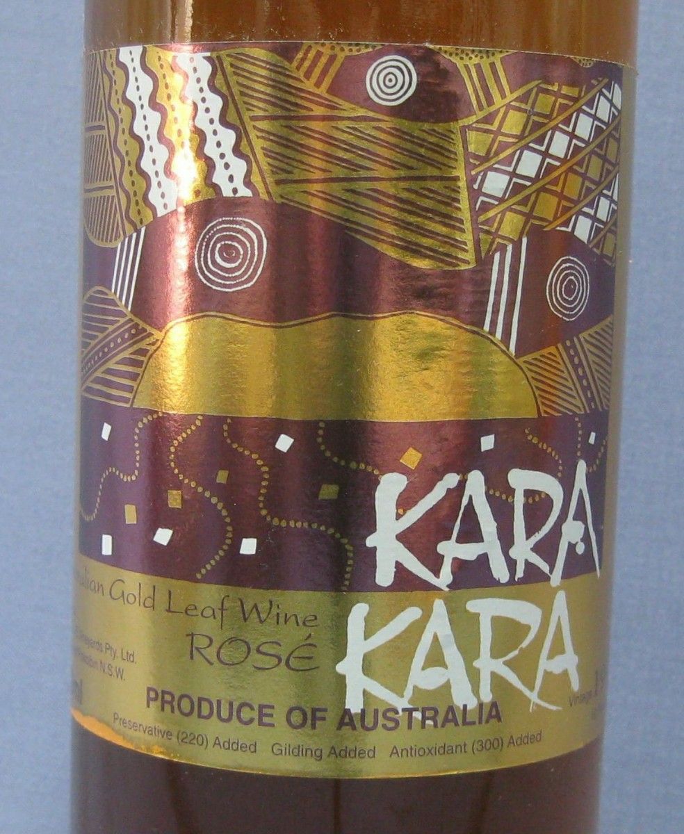 【古酒・自宅長期保管品】オーストラリアゴールドリーフワイン（ロゼ） KARAKARA／金粉入り