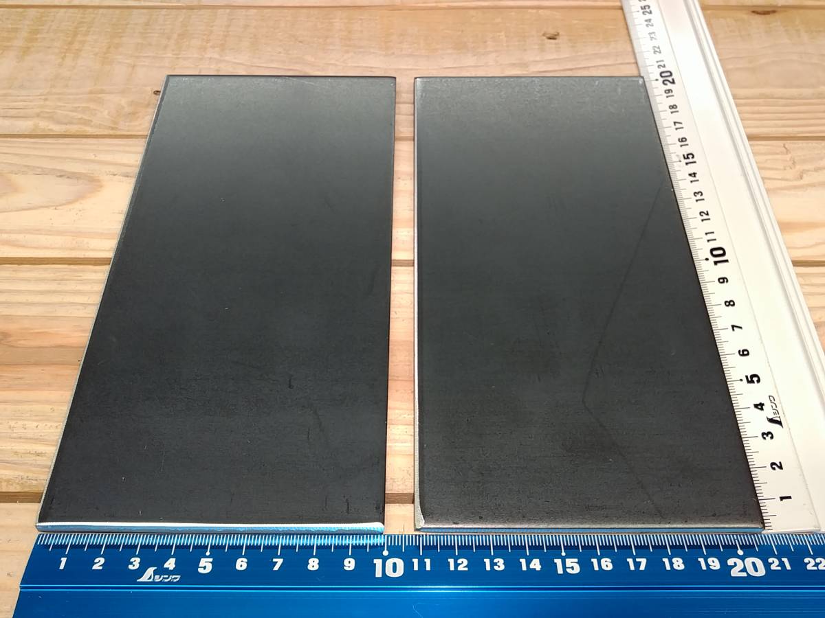 (1)【送料230円～】わけあり 鉄板 6mm厚 約100mm×約200mm 2枚セット (約10cm×約20cm) プレート 鋼材※まとめて取引対応いたします_画像3