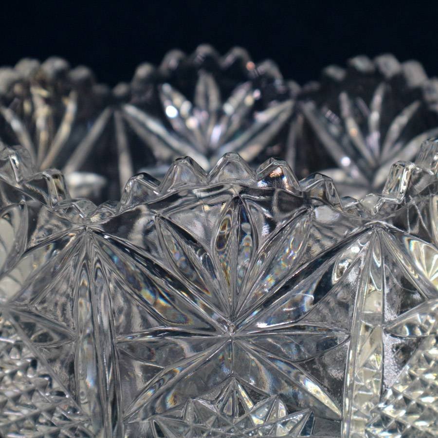 美品！西ドイツ製 KAMEI GLASS 高級 クリスタルガラス 花瓶 フラワーベース 高さ31.5cm ヴィンテージ エレガント カメイガラス◆777f12_画像2