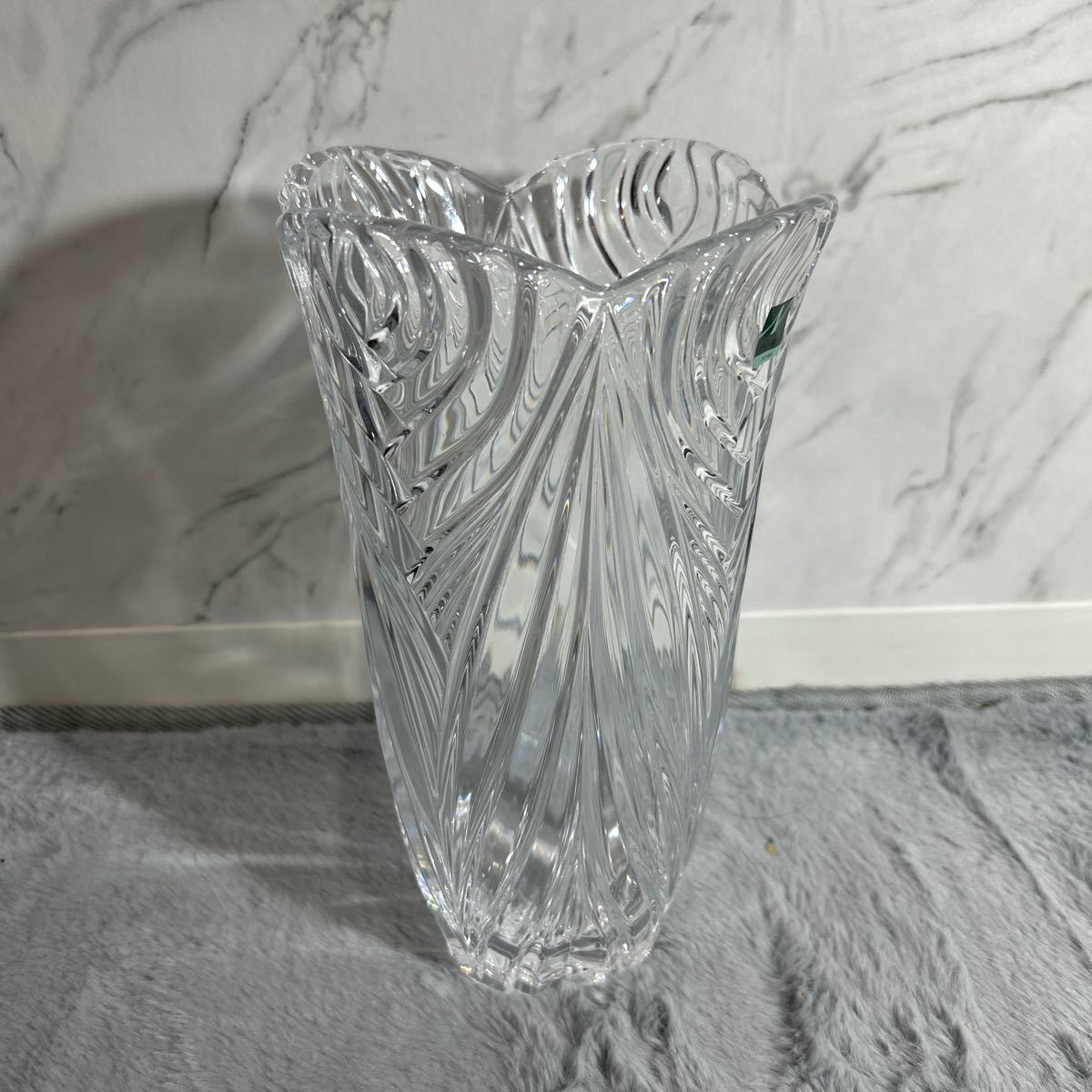 Noritake ノリタケバカラ 花器 ガラス ホワイト花瓶_画像1
