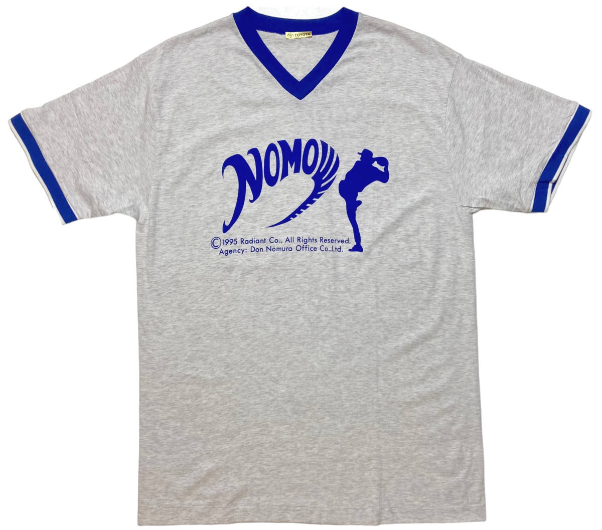 未使用品 野茂 TOYOTA Tシャツ 90s ビンテージ 1995年コピーライト 野茂英雄 ドジャース_画像1