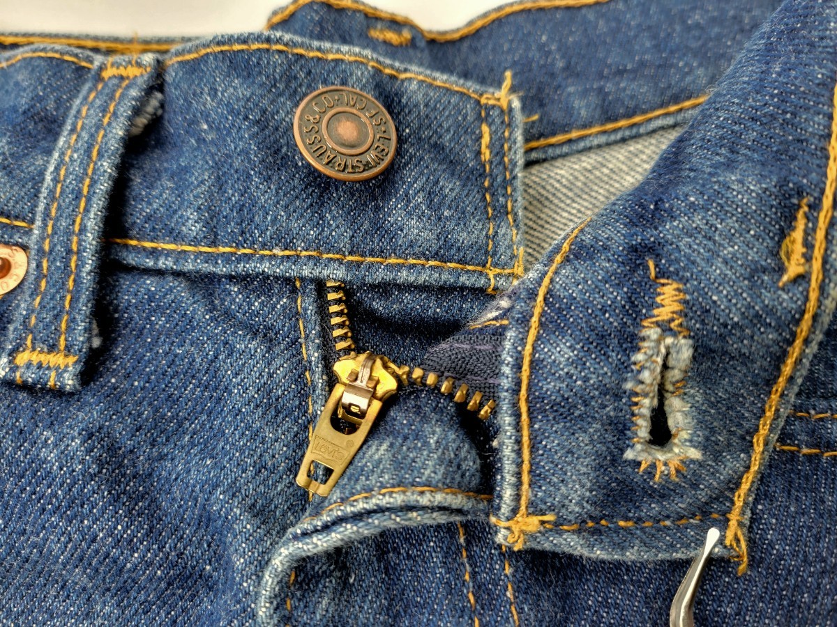 美品 濃紺 80s ～90s USA製 levi's 510-0217 w26 ストレートシルエット 80年代 90年代 アメリカ製 ビンテージジーンズ_画像6