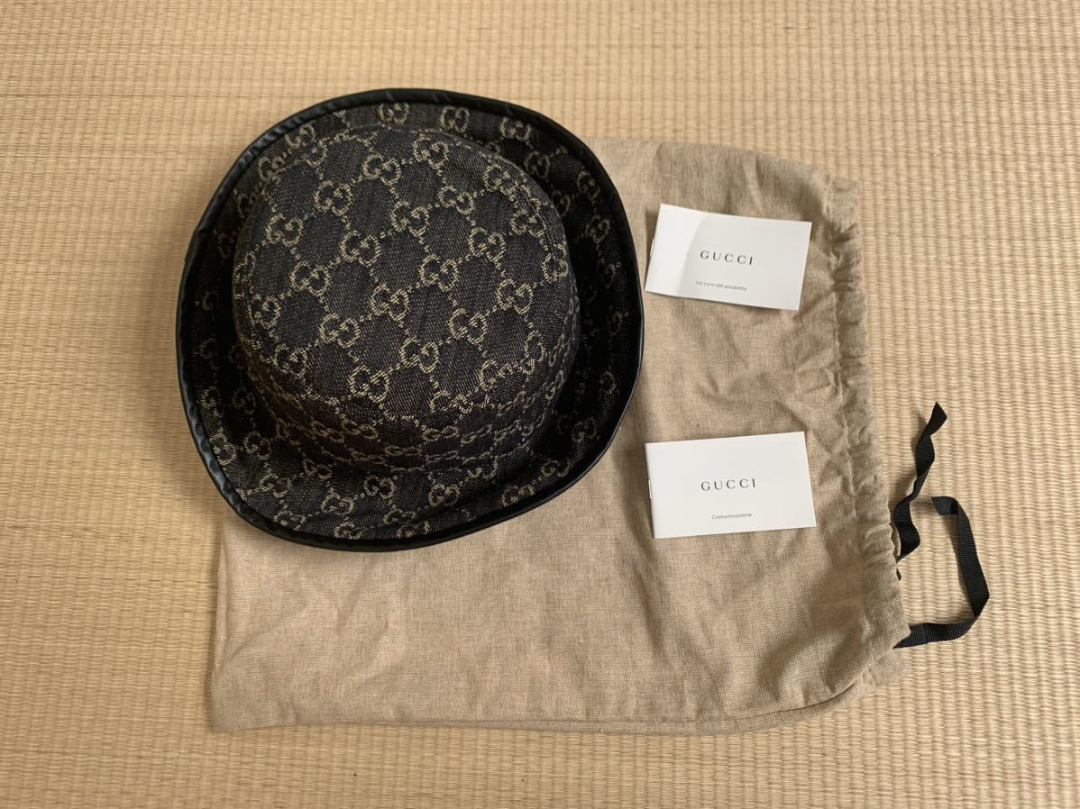 本物　新品　未使用　Gucci グッチ　帽子 バケットハット　メンズ レディース 黒 S サイズ_画像8