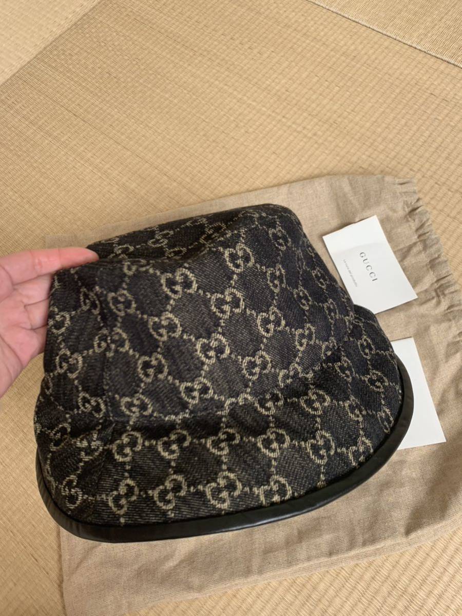 本物　新品　未使用　Gucci グッチ　帽子 バケットハット　メンズ レディース 黒 S サイズ_画像6