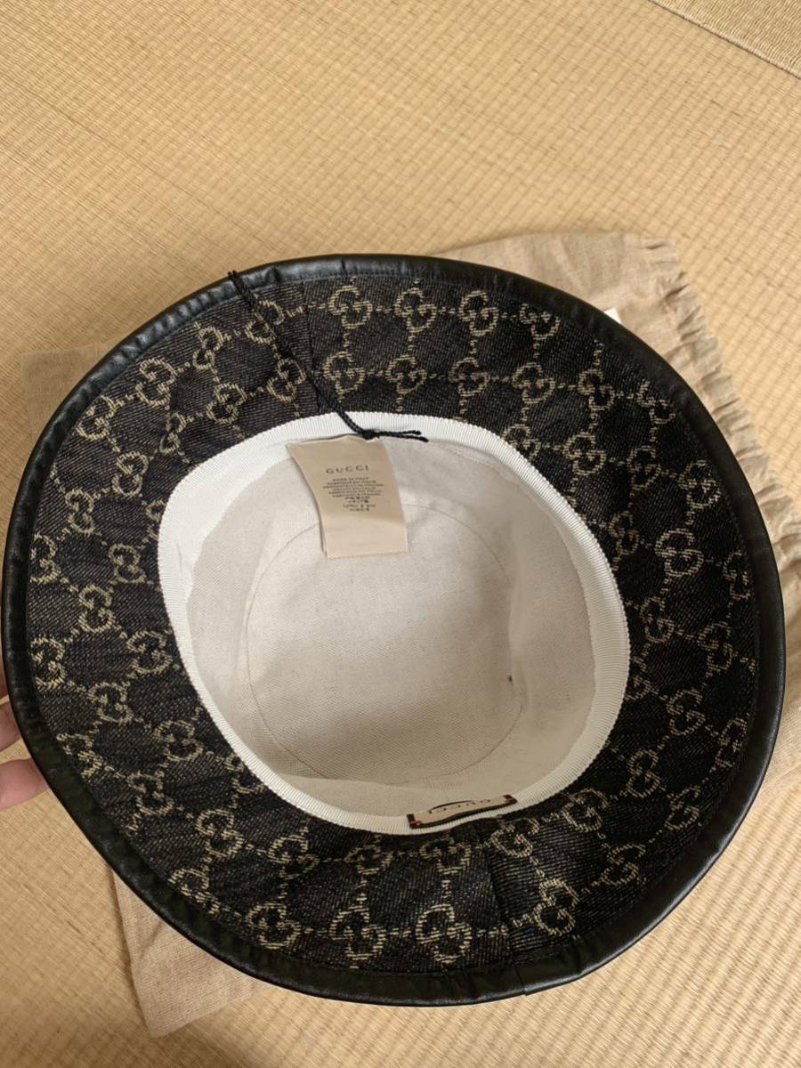 本物　新品　未使用　Gucci グッチ　帽子 バケットハット　メンズ レディース 黒 S サイズ_画像4