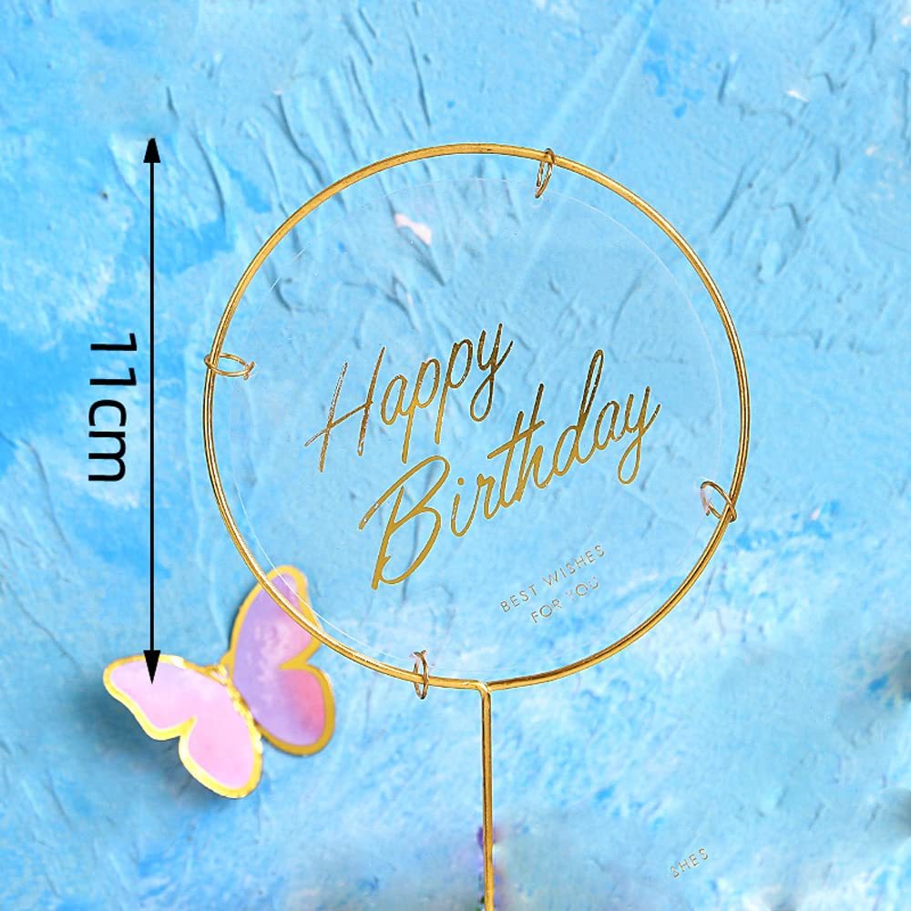 [ специальная цена распродажа ] фиолетовый бабочка кекс . входить украшение установка день рождения кекс happy день рождения украшение комплект . день рождения праздник украшение we