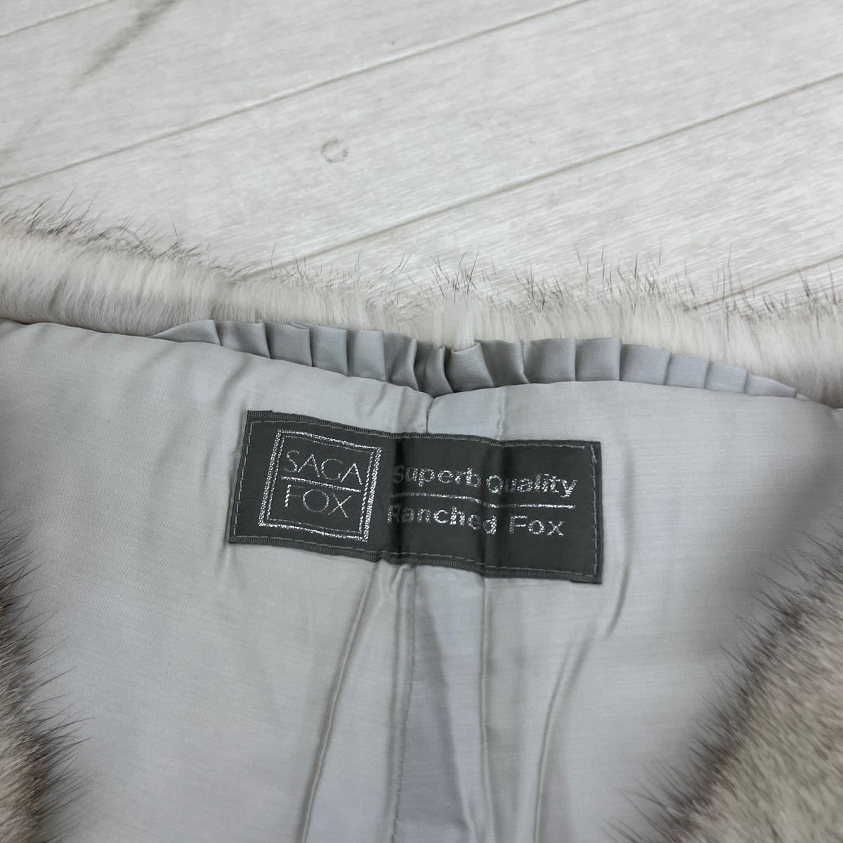 1327◎ SAGA FOX サガ フォックス 小物 ファッション ティペット リアル 毛皮 ファー フォックス ホワイト レディース_画像3