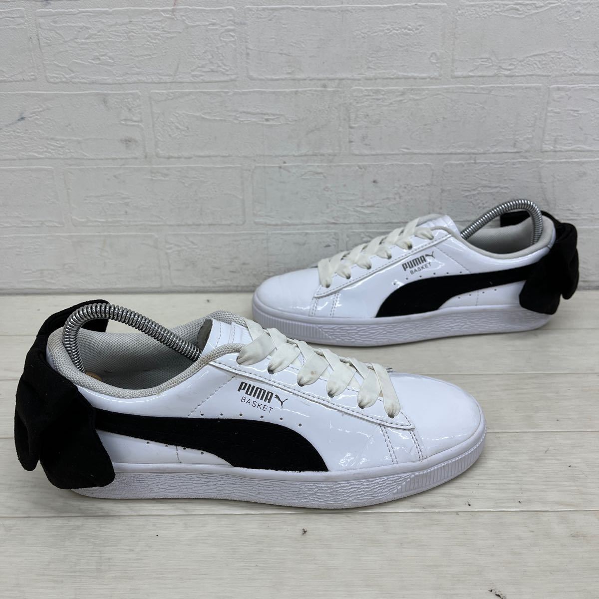 1365* PUMA Puma обувь обувь спортивные туфли low cut Flat подошва casual белый черный женский 22.5