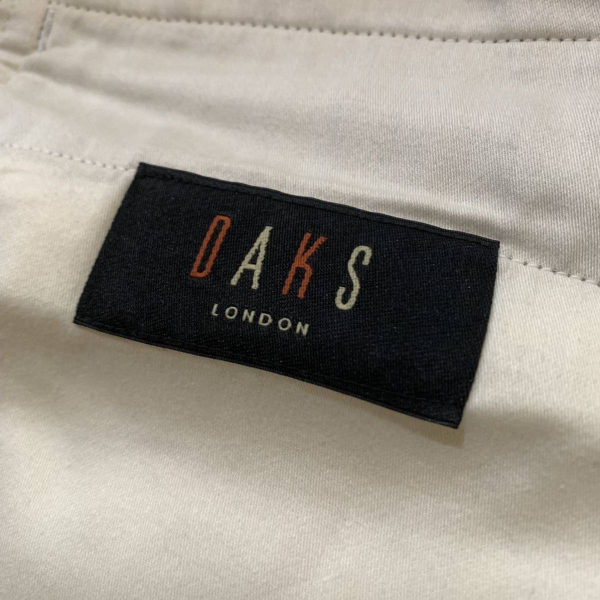 B☆美品/ 高級感溢れる!! '日本製' DAKS LONDON ダックス WOOL100% ワンタック スラックスパンツ size:88 メンズ ボトムス 紳士服 ベージュ_画像6