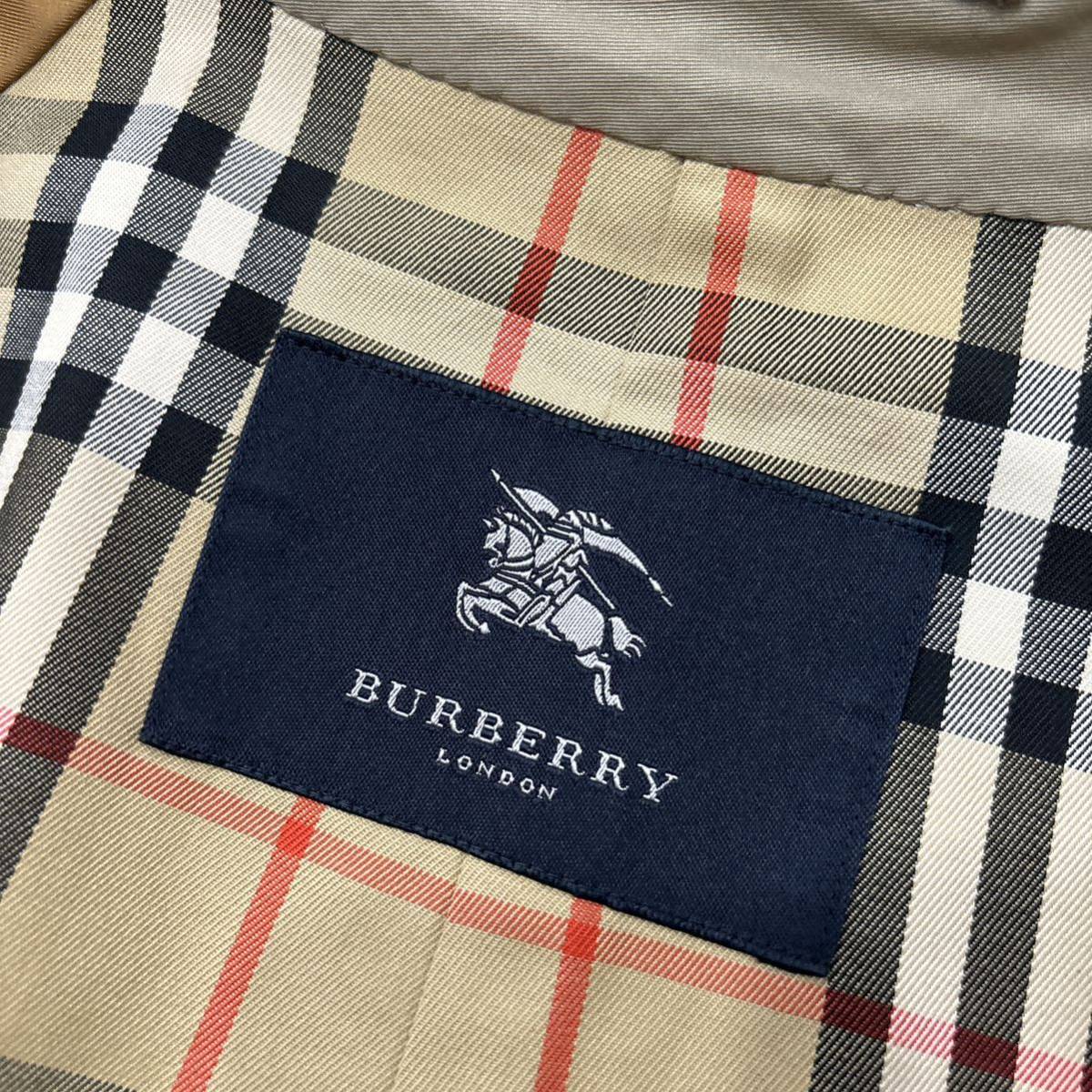 1円~ ＊ 日本製 '高級紳士服' 名作モデル BURBERRY LONDON バーバリー 裏地 ノバチェック トレンチコート 94-175-6 メンズ アウター _画像6