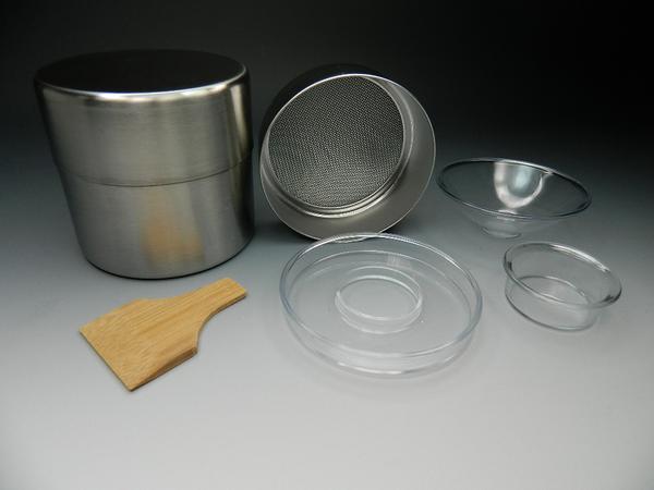 ★【七】　茶道具　抹茶篩缶　日本製　上合付き　大　新品_画像1