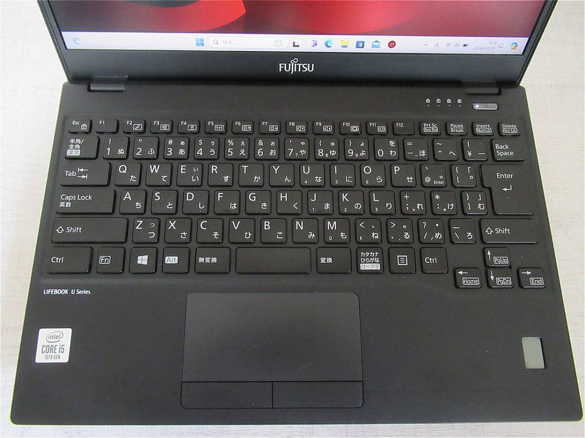 第10世代薄型軽量ボディ！Fujitsu Lifebook U9310/EX Corei5（10210U）office2021Proもインストール済み！_画像5