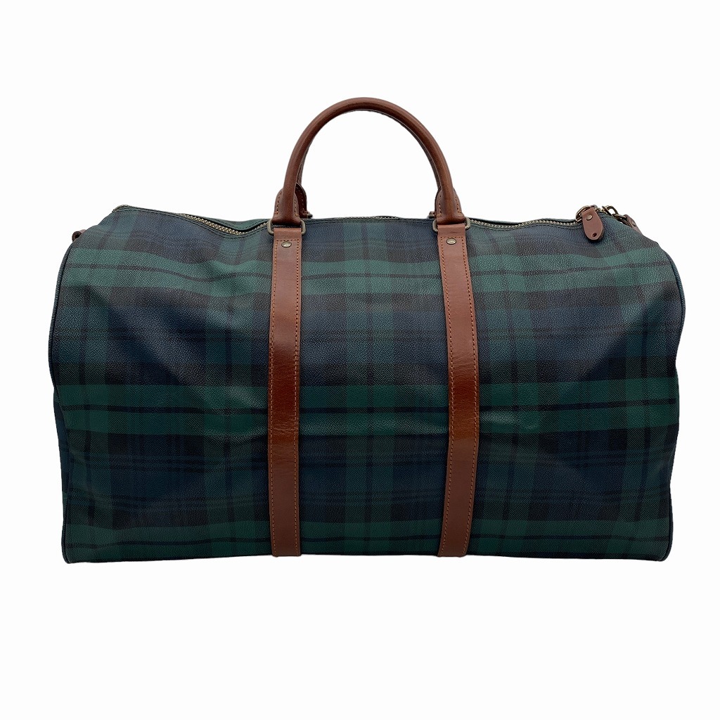 Polo Ralph Lauren Boston Bag Green Plaid Pattern ボストン バッグ チェック柄 グリーン_画像2