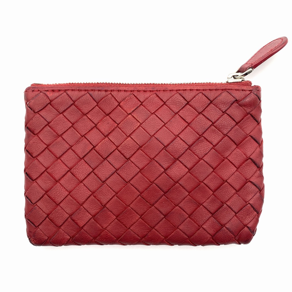 Bottega Veneta Intrecciato Coin Case Red ボッテガ イントレチャート コインケース