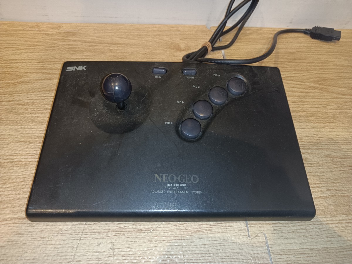 nn0202 087 SNK NEOGEO ネオジオ MAX 330 MEGA PRO-GEAR SPEC 中古 現状品 レトロ ゲーム機 ジョイコン付 動作未確認_画像5